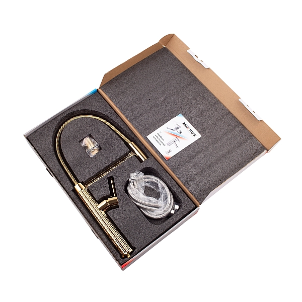 Змішувач для кухні Mixxus Premium Spark 017 GOLD (MI6972) - Фото - 5