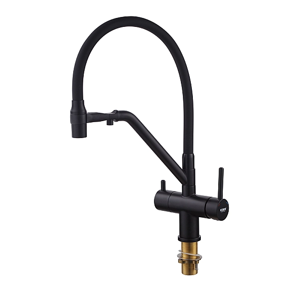 Кухонний змішувач з силік. виливом і вих. для питної води KOER KB-72006-05 (KR3380) - Фото - 11