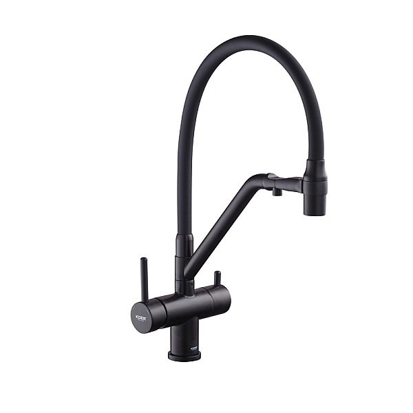 Кухонний змішувач з силік. виливом і вих. для питної води KOER KB-72006-05 (KR3380) - Фото - 8