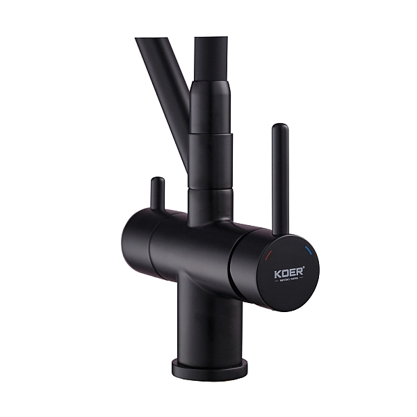 Кухонний змішувач з силік. виливом і вих. для питної води KOER KB-72006-05 (KR3380) - Фото - 3