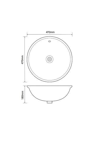 Раковина врізна на стільницю MIXXUS PREMIUM TOPPER-1601 470х470х180mm з переливом (MP6571) - Фото - 8