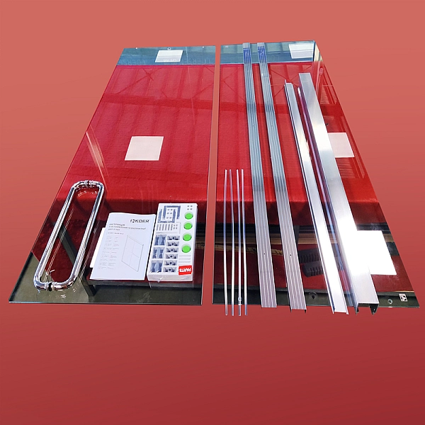 Двері в нішу Koer SR SD03-140x200-TR-01 прозоре скло Easy Clean 8мм, хром (KR5385) - Фото - 29