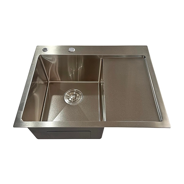 Мийка з нержавіючої сталі Mixxus MH6350L Nano-Silver (3.0/0.8) колір нержавійка (MI7044) - Фото - 4