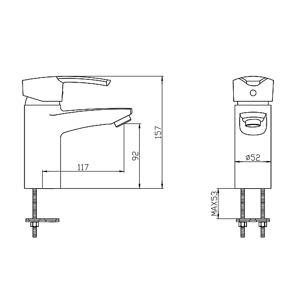 Змішувач для умивальника Mixxus Pamela 001 (MI6260) - Фото - 3