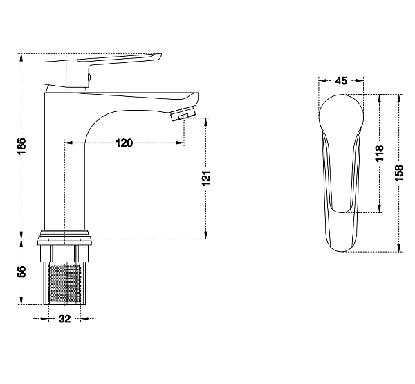 Змішувач для умивальника Mixxus Premium LAGUNA 001 NUT (MI6824) - Фото - 2