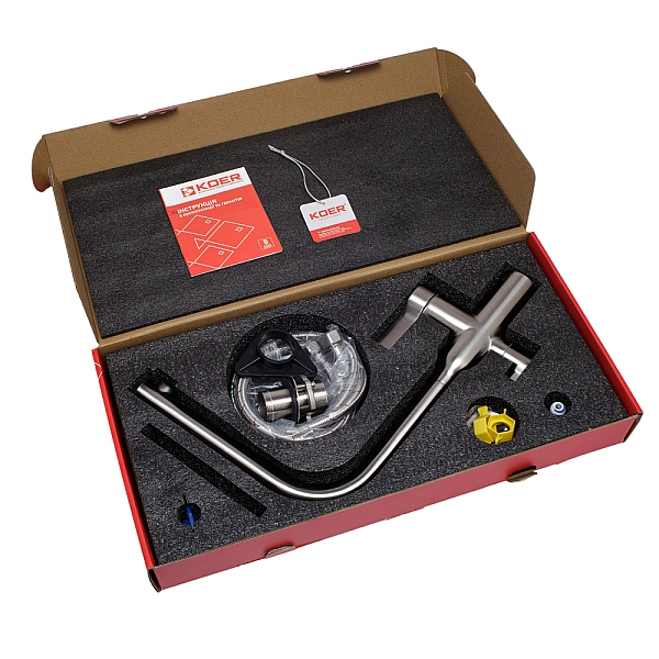 Змішувач для кухні з виходом для питної води Koer KI-72020-02 (з нерж. сталі) (KR4797) - Фото - 7