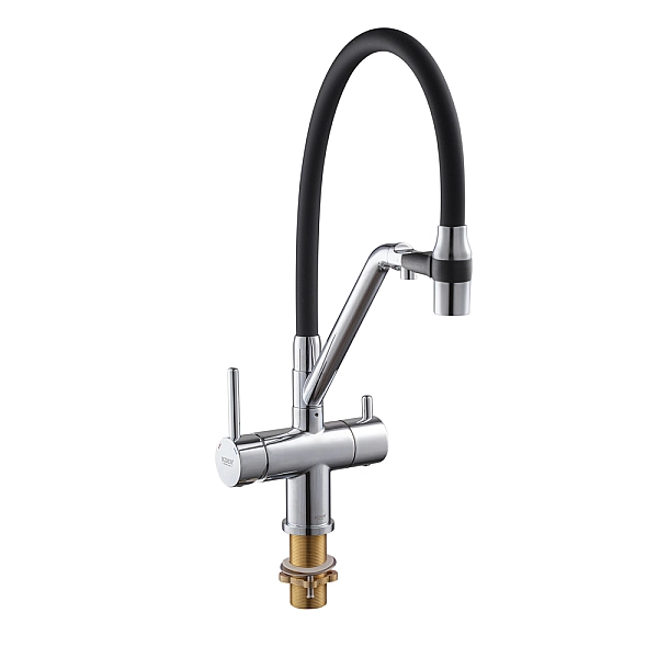 Кухонний змішувач з силік. виливом і вих. для питної води KOER KB-72006-01 (KR3379) - Фото - 4