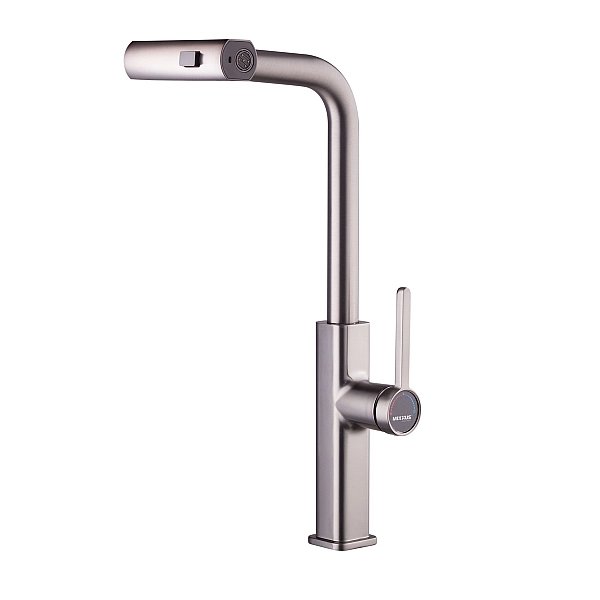 Змішувач для кухні з висувним виливом Mixxus Premium HAMMER 014 GRAPHITE (MI6955) - Фото - 5