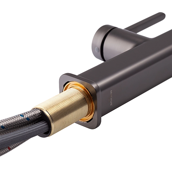 Змішувач для кухні з висувним виливом Mixxus Premium HAMMER 014 GRAPHITE (MI6955) - Фото - 4