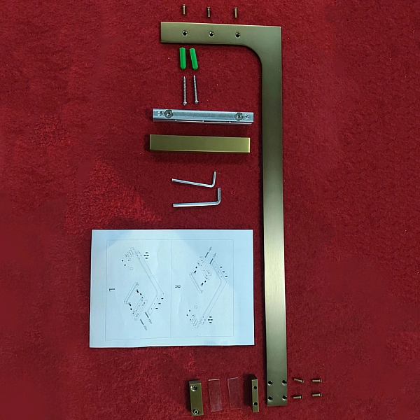 Душова перегородка Koer SR SP02-100x200-TR-12 Walk-In проз.скло Easy Clean 8мм, матове золото (KR5396) - Фото - 11