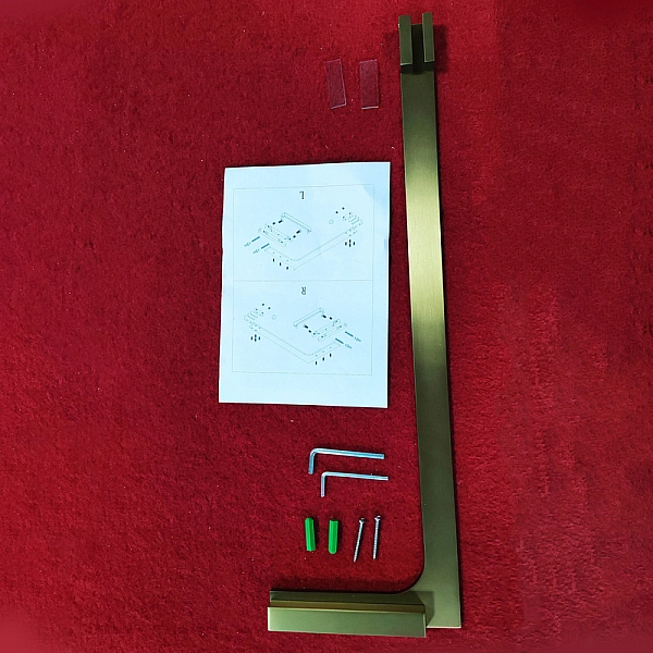 Душова перегородка Koer SR SP02-100x200-TR-12 Walk-In проз.скло Easy Clean 8мм, матове золото (KR5396) - Фото - 32