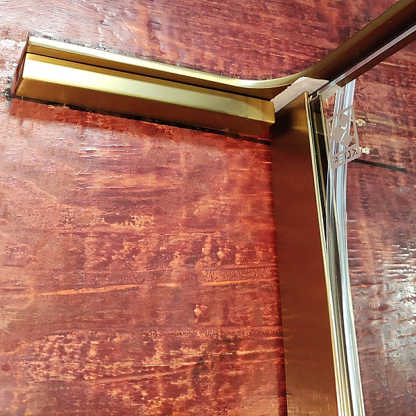 Душова перегородка Koer SR SP02-100x200-TR-12 Walk-In проз.скло Easy Clean 8мм, матове золото (KR5396) - Фото - 17