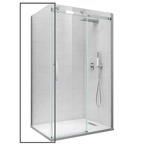 Бічна стінка до кабіни Koer SR SW01-90x200-TR-01 прозоре скло Easy Clean 8мм, хром (KR5381)
