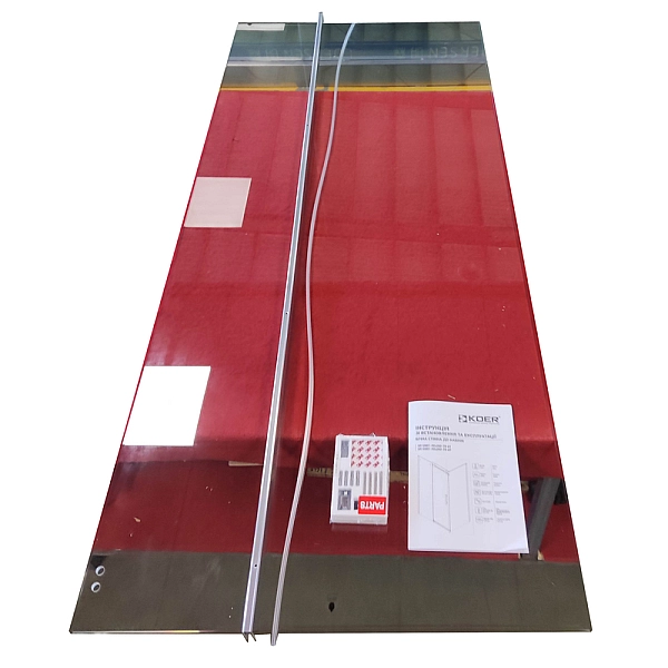 Бічна стінка до кабіни Koer SR SW01-90x200-TR-01 прозоре скло Easy Clean 8мм, хром (KR5381) - Фото - 3