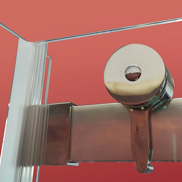 Бічна стінка до кабіни Koer SR SW01-90x200-TR-01 прозоре скло Easy Clean 8мм, хром (KR5381) - Фото - 8