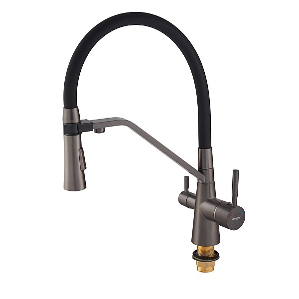 Змішувач для кухні Mixxus Premium Magnet 021 GRAPHITE REFL.BLACK (MI6975) - Фото - 7