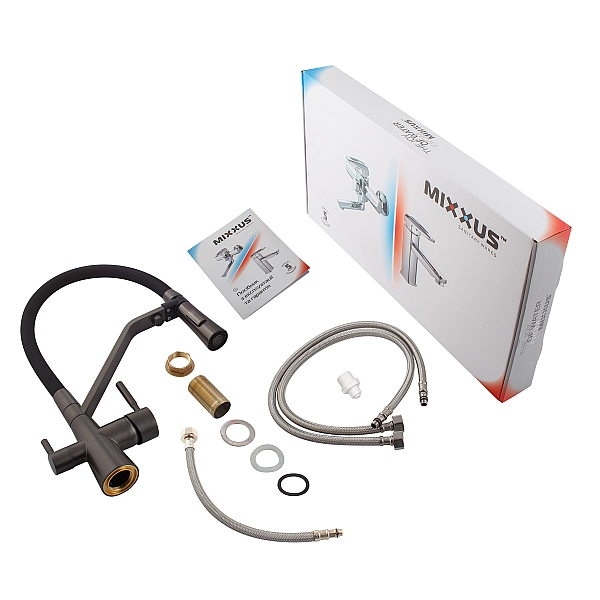 Змішувач для кухні Mixxus Premium Magnet 021 GRAPHITE REFL.BLACK (MI6975) - Фото - 4