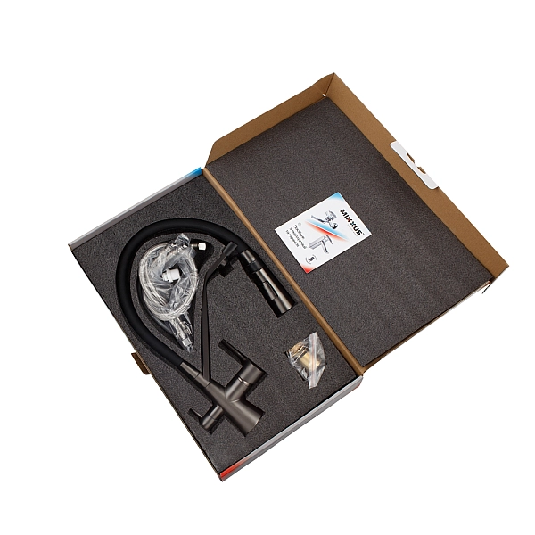 Змішувач для кухні Mixxus Premium Magnet 021 GRAPHITE REFL.BLACK (MI6975) - Фото - 5