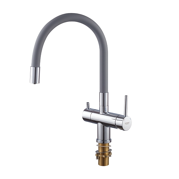 Кухонний змішувач з силік. виливом і вих. для питної води KOER KB-72002-01 (KR3383) - Фото - 3