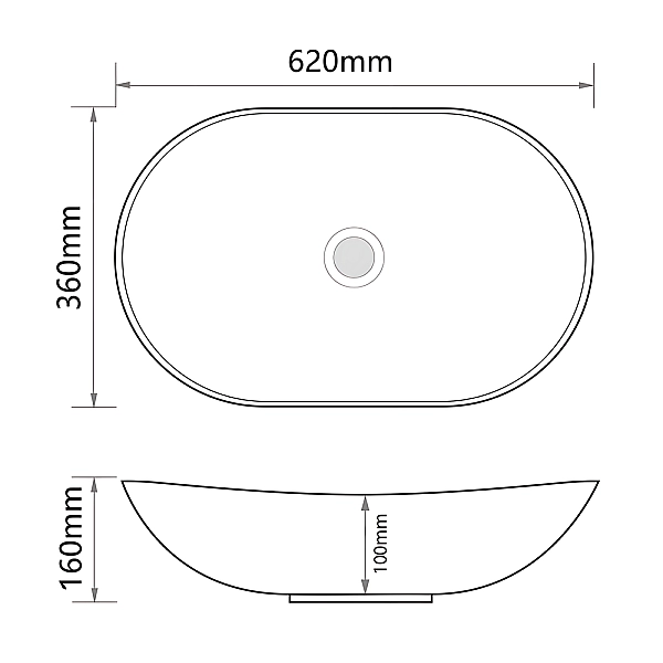 Раковина накладна MIXXUS PREMIUM WAVE-0105 MARBLE 620х360х160mm (MP6559) - Фото - 3