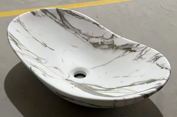 Раковина накладна MIXXUS PREMIUM WAVE-0105 MARBLE 620х360х160mm (MP6559) - Фото - 7