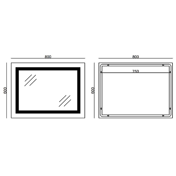 Дзеркало Mixxus WARM MR12-80x60-Reverse з Led Touch, Anti-fog, димером, регулятором яскравості (MI6672) - Фото - 13