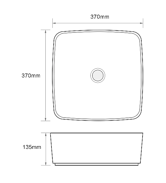 Раковина накладна Mixxus Premium DIVERSE-0104 MARBLE 370х370х135mm (MP6537) - Фото - 4