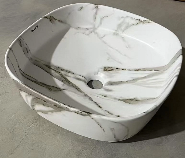 Раковина накладна Mixxus Premium DIVERSE-0104 MARBLE 370х370х135mm (MP6537) - Фото - 8