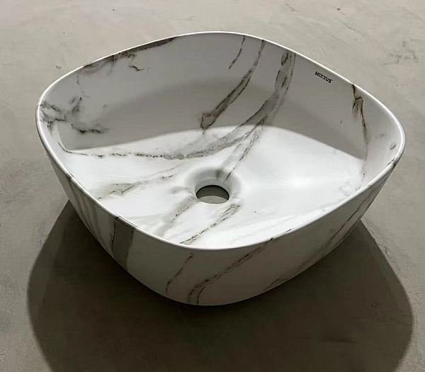 Раковина накладна Mixxus Premium DIVERSE-0104 MARBLE 370х370х135mm (MP6537) - Фото - 5