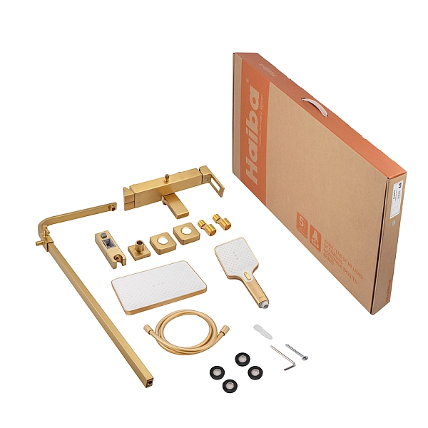 Душова колона зі змішувачем Haiba KANT 009-J BRUSHED GOLD (HB9606) - Фото - 2