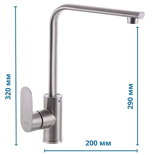 Змішувач для кухні Mixxus Eva-011 (нерж. сталь SUS304) (MI5785) - Фото - 3