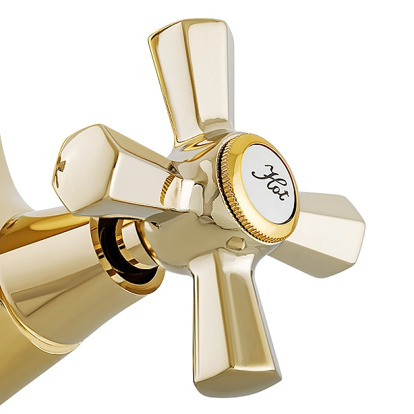 Змішувач для умивальника Mixxus Premium Retro Gold-161 (MI5848) - Фото - 3