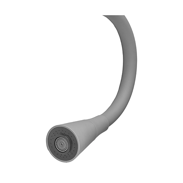 Змішувач для кухні MIXXUS SUS-011-T REFL.GRAY з силіконовим виливом з нерж. сталі SUS304, вилив сірий (MI8227) - Фото - 5