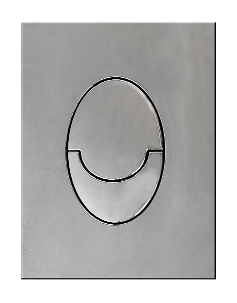 Панель змиву пластикова Koer KT-0606-01 157x198x3mm, кнопка закруглена (KR5342) - Фото - 3