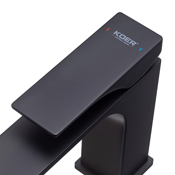 Змішувач для умивальника Koer KB-10010-05 (Колір чорний) (KR3479) - Фото - 6