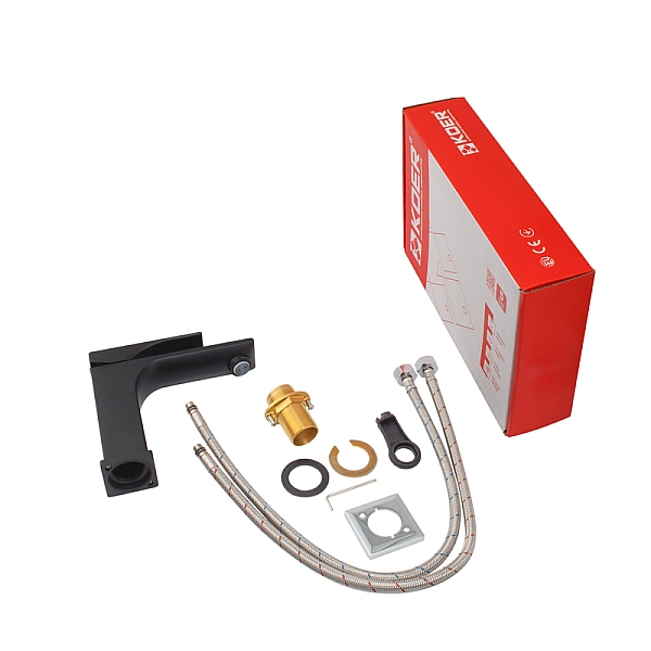 Змішувач для умивальника Koer KB-10010-05 (Колір чорний) (KR3479) - Фото - 8