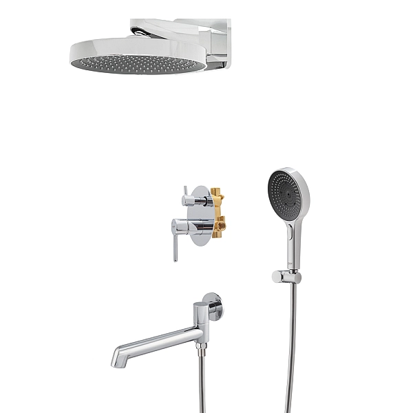 Вбудована душова система Koer KB-66029-01 3 функції, колір хром (KR5483) - Фото - 4