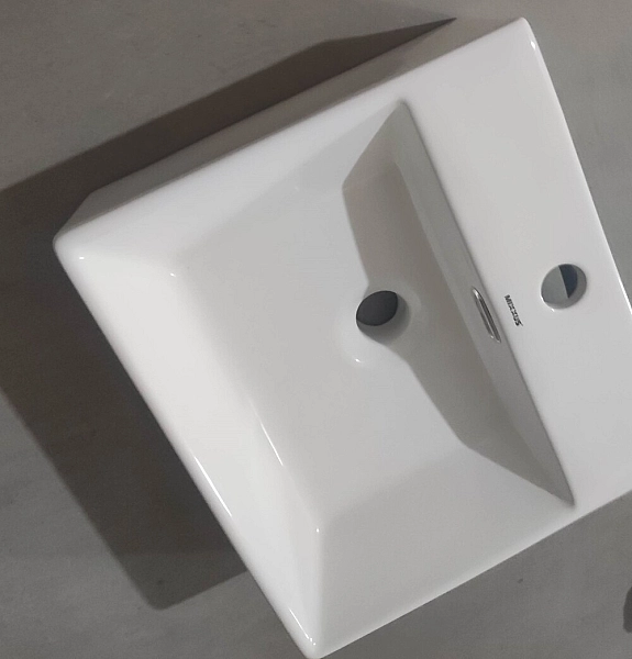 Раковина підвісна Mixxus Premium QUADRO-0205 410х360х130mm з отвором під змішувач та переливом (MP6508) - Фото - 3