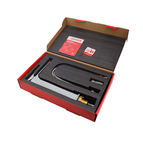 Змішувач для умивальника Koer KB-11009-01 високий (Колір хром) (KR3500) - Фото - 2