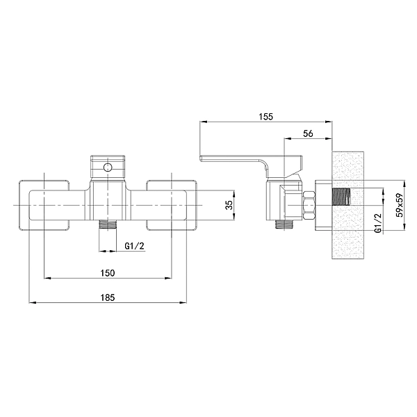 Змішувач для ванни Mixxus Premium DANTE 009 EURO White-Chrome (MI6795) - Фото - 2
