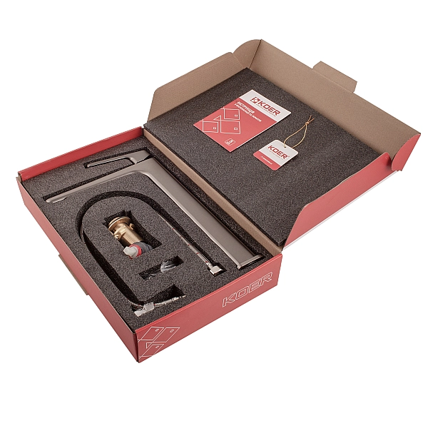 Змішувач для умивальника високий Koer KB-11031-07 (KR5435) - Фото - 5