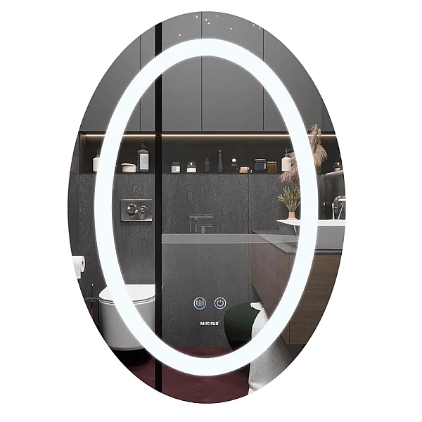 Дзеркало Mixxus PLAIN MV03-50x70 з Led Touch, Anti-fog, димером, регулятором яскравості (MI6664)