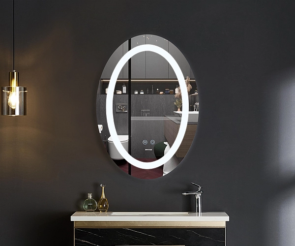 Дзеркало Mixxus PLAIN MV03-50x70 з Led Touch, Anti-fog, димером, регулятором яскравості (MI6664) - Фото - 4