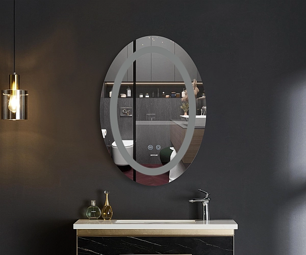 Дзеркало Mixxus PLAIN MV03-50x70 з Led Touch, Anti-fog, димером, регулятором яскравості (MI6664) - Фото - 3