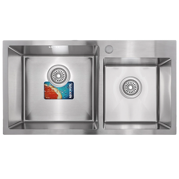 Набір Mixxus SET-7843D-220x1.0-Satin (мийка + змішувач + диспенсер + сушка для посуду) (MX0583) - Фото - 5