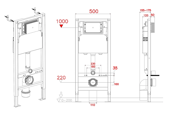 MIXXUS PREMIUM ELLIPSE-SET-2101 Комплект: Унітаз система змиву TORNADO 3.0+ Інсталяція з панеллю змиву WHITE (MP6667) - Фото - 8