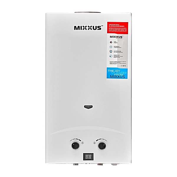 Газова колонка Mixxus GWH-0112 BASIC WHITE димохідна 12 л/хв (WH0029) - Фото - 6