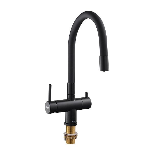 Кухонний змішувач з силік. виливом і вих. для питної води KOER KB-72002-05 (KR3384) - Фото - 9