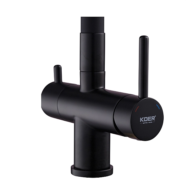 Кухонний змішувач з силік. виливом і вих. для питної води KOER KB-72002-05 (KR3384) - Фото - 5