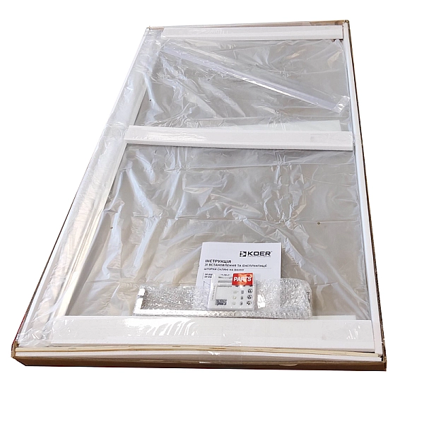Шторки скляні на ванну Koer SR BS02-80x140-TR-01 прозоре скло 6мм, хром (KR5401) - Фото - 15